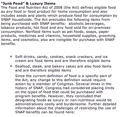 List of eligible food stamp items that you can purchase using your Idaho EBT card